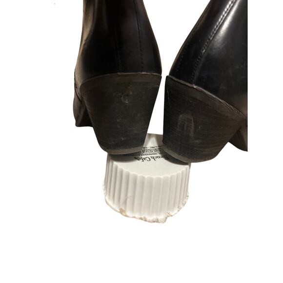 Frye Judith Double Zip Bootie Ankle Boot Heel Black Leather 7M - Picture 4 of 6